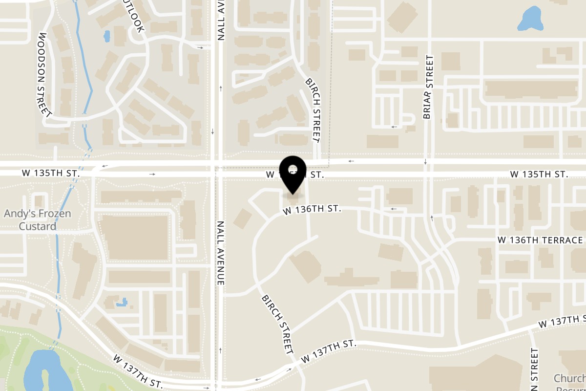 Map showing the location of Talk of the Town Grill & Bar Leawood on 5201 W 135th St in Leawood