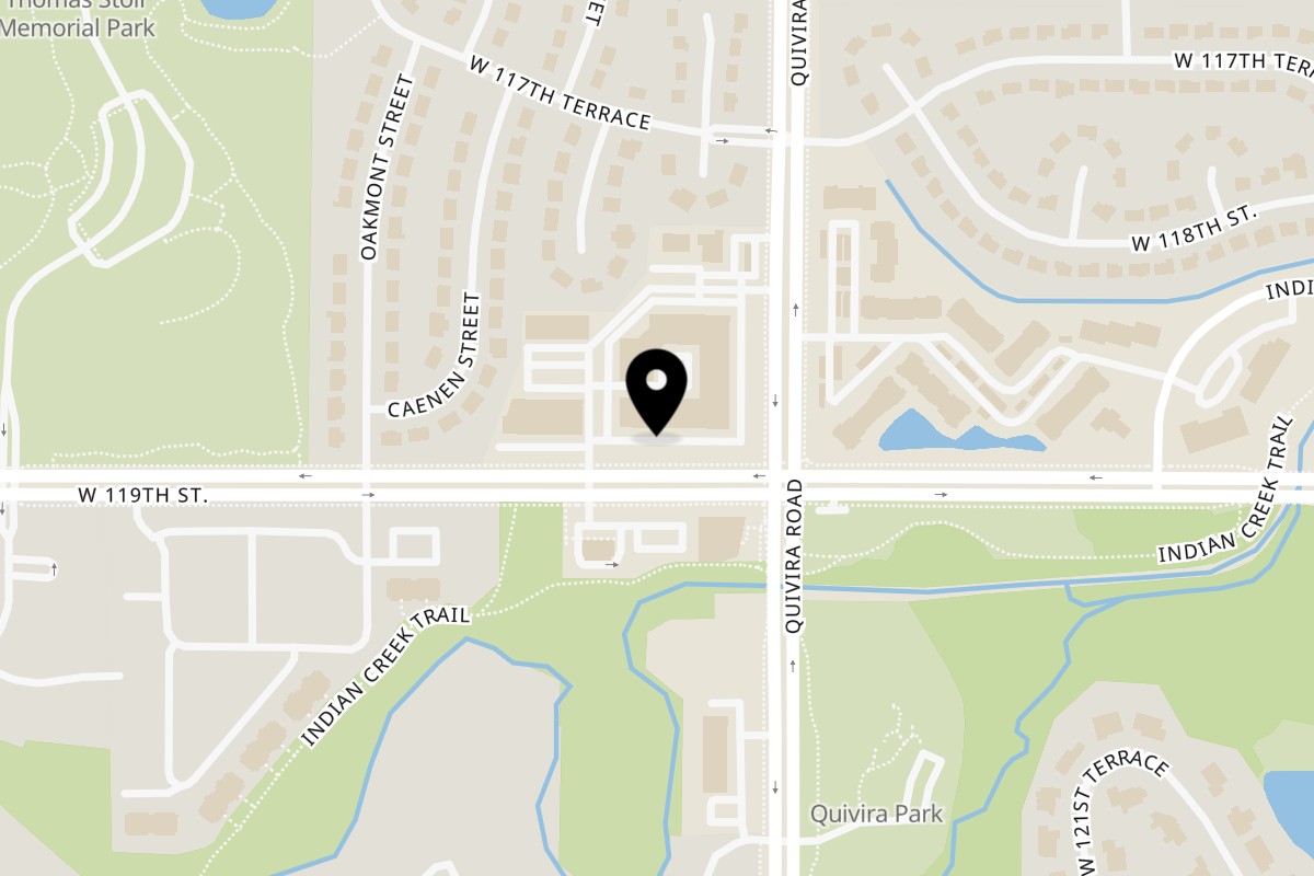 Map showing the location of Talk of the Town Grill & Bar Overland Park on 11922 W 119th St in Overland Park